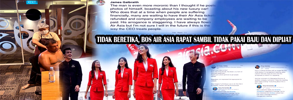 Bos AirAsia Telanjang Dada Sambil Pijat Saat Pimpin Rapat Online